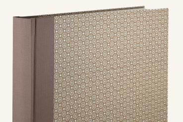 Photo album with floral pattern brown "Gerti", individual album, handmade